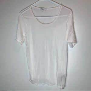 Koral Mesh Back White T Shirt